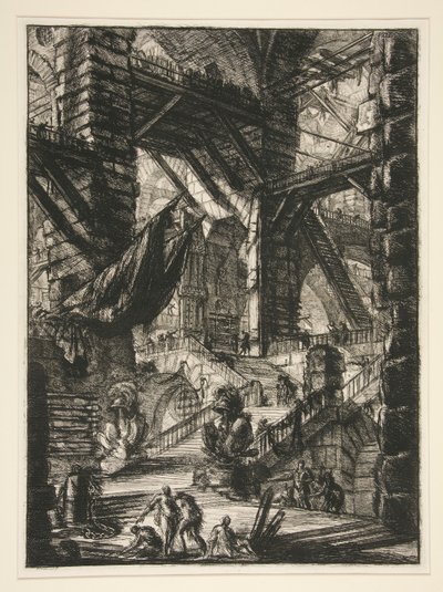 कार्सेरी, VIII: ट्रॉफियों के साथ सीढ़ी द्वारा Giovanni-Battista Piranesi