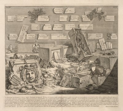 स्वतन्त्र लोगों और सेवकों के शिलालेख द्वारा Giovanni-Battista Piranesi