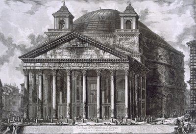 अग्रिप्पा, रोम के पैन्थियन (उत्कीर्णन) द्वारा Giovanni Battista Piranesi