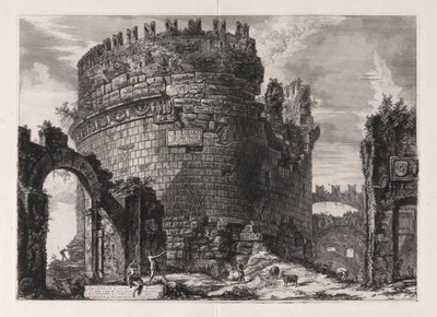 सेसिलिया मेटेला का मकबरा  द्वारा Giovanni-Battista Piranesi