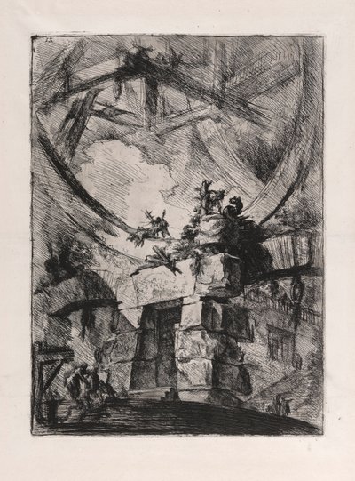 विशालकाय पहिया, प्लेट 9 कारसेरी डी से द्वारा Giovanni-Battista Piranesi