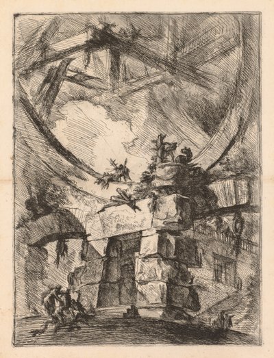 जेल: एक जेल दरवाजा, 1745-1750। द्वारा जियोवन्नी बतिस्ता पिरनेसी