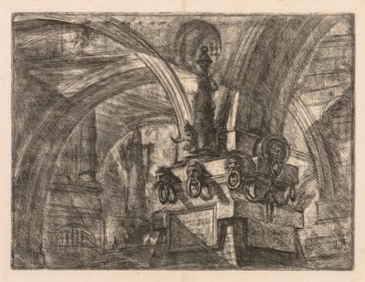 जेलें: एक वर्ग स्तंभ से गोल मेहराब स्प्रिंगिंग, 1745-1750। द्वारा जियोवन्नी बतिस्ता पिरनेसी
