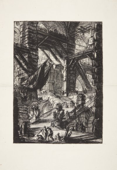 ट्राफियों के साथ सीढ़ी द्वारा Giovanni Battista Piranesi