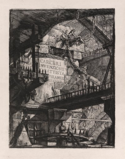 शीर्षक प्लेट, प्लेट 1 कारसेरी डी से द्वारा Giovanni-Battista Piranesi