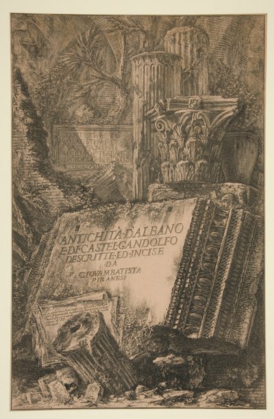 शीर्षक पृष्ठ: एंटीचिट डी द्वारा Giovanni-Battista Piranesi