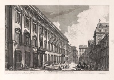 रोम के दृश्यों से ओडेस्काल्ची पैलेस का दृश्य द्वारा Giovanni-Battista Piranesi