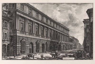 स्टॉपानी पैलेस का दृश्य। राफ़ेल डी द्वारा वास्तुकला द्वारा Giovanni-Battista Piranesi