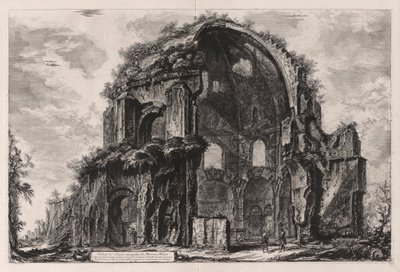 मिनर्वा मेडिका के अष्टकोणीय मंदिर का दृश्य (जिसे अब हॉर्टी लिसिनियानी या लिसिनियस के उद्यान में एक निम्फियम माना जाता है), वेदुते दी रोमा (रोम के दृश्य) से द्वारा Giovanni-Battista Piranesi