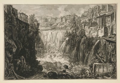 रोम के दृश्यों से टिवोली में ग्रैंड कैस्केड का दृश्य द्वारा Giovanni-Battista Piranesi