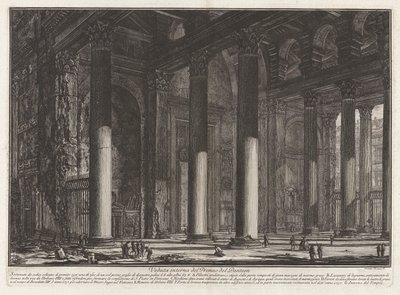 रोम के दृश्यों से, पैंथियन के प्रोनाओस का आंतरिक दृश्य द्वारा Giovanni-Battista Piranesi