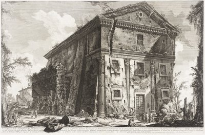 Bacchus के मंदिर का दृश्य, 1760-78 द्वारा जियोवन्नी बतिस्ता पिरनेसी
