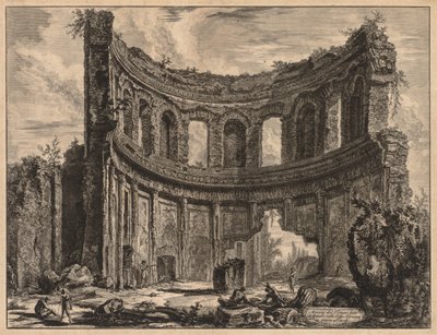 रोम के दृश्य: हैड्रियन के विला के पास अपोलो मंदिर के अवशेष द्वारा Giovanni-Battista Piranesi
