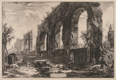 रोम के दृश्य: द एक्वाडक्ट ऑफ नीरो, 1775। द्वारा Giovanni Battista Piranesi