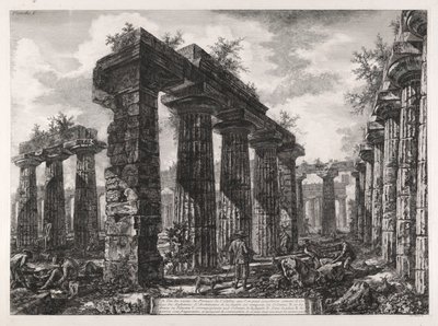 प्रोनाओस के अवशेषों का दृश्य द्वारा Giovanni-Battista Piranesi