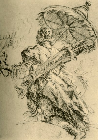 ए मूर विद क्विवर एंड सनशेड, 1752, 1928। द्वारा जियोवन्ती बतिस्ता टाईपोलो