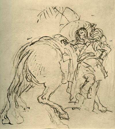 एक सवार अपने घोड़े पर झुका, c1740s, 1928 द्वारा जियोवन्ती बतिस्ता टाईपोलो