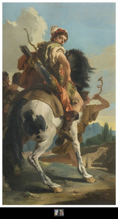 हंटर ऑन हॉर्सबैक, 1718-30 द्वारा जियोवन्ती बतिस्ता टाईपोलो