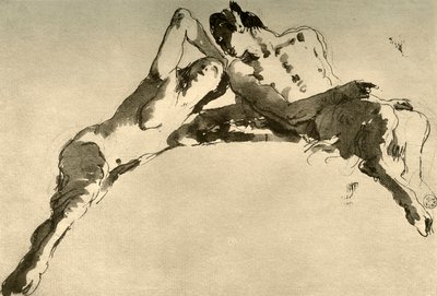पुरुष और महिला Faun, मध्य 18 वीं सदी, 1928 द्वारा जियोवन्ती बतिस्ता टाईपोलो