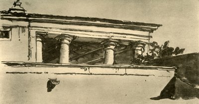 एक विला का स्तंभ हॉल, 1757, 1928 द्वारा जियोवन्ती बतिस्ता टाईपोलो