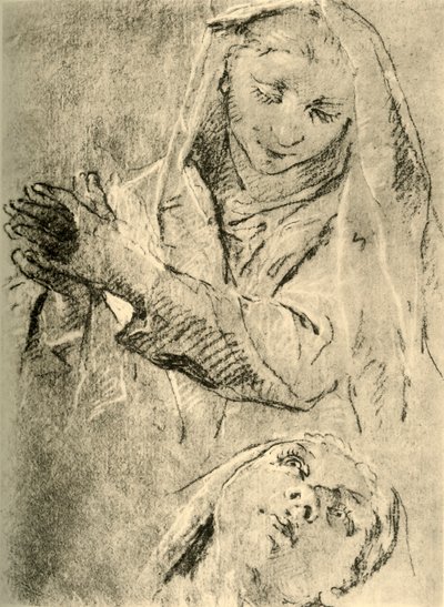 एक मैडोना का अध्ययन, 18 वीं शताब्दी के मध्य, 1928 द्वारा जियोवन्ती बतिस्ता टाईपोलो