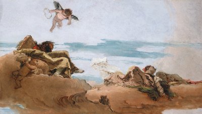 परामर्शदाता के व्यक्तित्व के साथ एक छत के लिए अध्ययन करें द्वारा जियोवन्ती बतिस्ता टाईपोलो