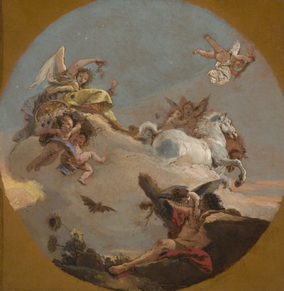औरोरा का रथ, c.1734 द्वारा जियोवन्ती बतिस्ता टाईपोलो