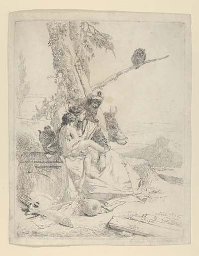 शेरज़ी से ओरिएंटल किसान का परिवार, सीए। 1740. द्वारा जियोवन्ती बतिस्ता टाईपोलो