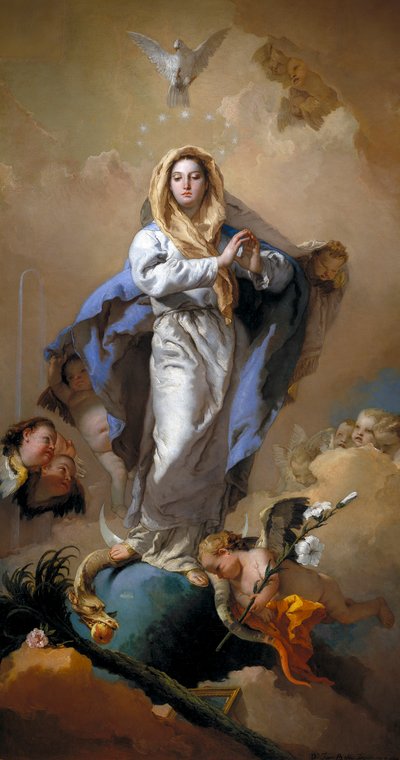 बेदाग गर्भाधान, 1767-9 द्वारा Giovanni Battista Tiepolo