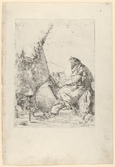 द फिलॉसफर, शेरज़ी से, सीए। 1740. द्वारा जियोवन्ती बतिस्ता टाईपोलो
