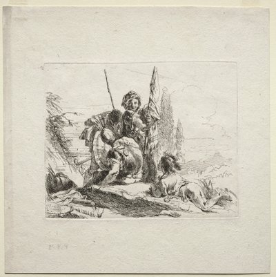 विभिन्न क्षमताएँ: तीन सैनिक और लड़का, 1785। द्वारा जियोवन्ती बतिस्ता टाईपोलो