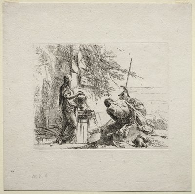 विभिन्न Caprices: महिला एक फूलदान, 1785 पर हाथों के साथ खड़ी। द्वारा जियोवन्ती बतिस्ता टाईपोलो