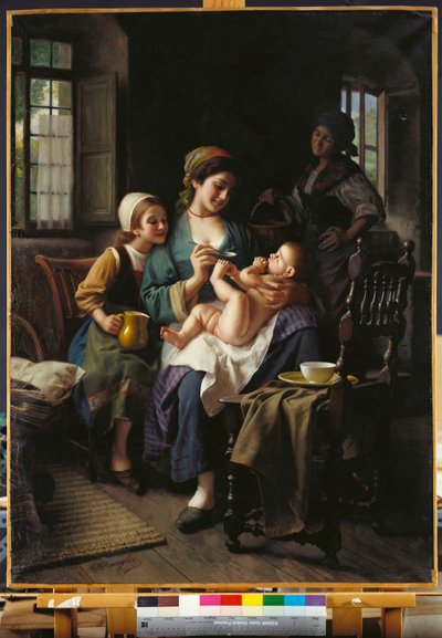 भोजन का समय (कैनवास पर तेल) द्वारा Giovanni Battista Torriglia