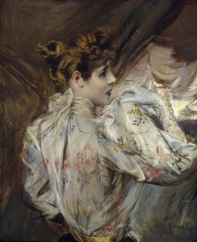 प्रोफ़ाइल एलोनोरा ड्यूस में एक युवा महिला का पोर्ट्रेट, सी। 1895। द्वारा Giovanni Boldini
