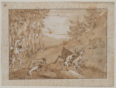 द स्टैग हंट, 1790s। द्वारा जियोवानी डोमेनिको टाईपोलो