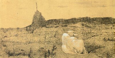 जियोवानी फत्तोरी (1825-1908), नक़्क़ाशी द्वारा पियो बोवे (पवित्र या शांतिपूर्ण बैल) द्वारा जियोवन्नी फत्तोरी