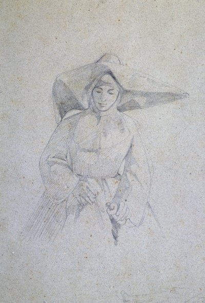 मैजेंटा की लड़ाई में इतालवी शिविर के लिए नन का अध्ययन द्वारा Giovanni Fattori द्वारा जियोवन्नी फत्तोरी