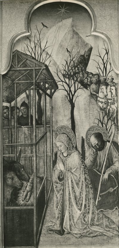 द लाइफ ऑफ द वर्जिन, नेटिविटी, c.1445 (पॉपलर पैनल पर तेल) द्वारा जियोवन्नी फ्रांसेस्को दा रिमिनी