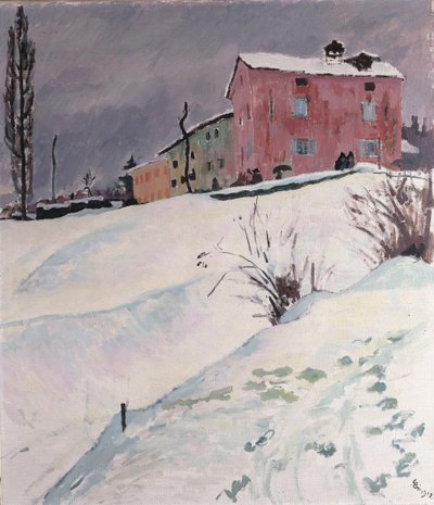 द रेड हाउस, 1912 द्वारा Giovanni Giacometti