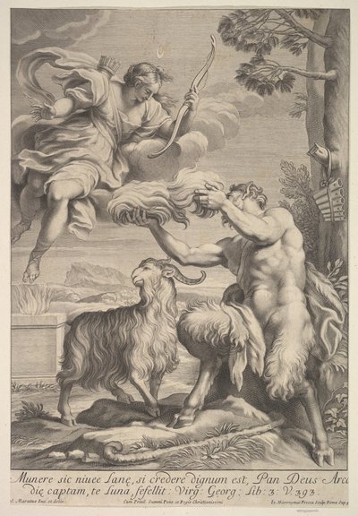 डायना द्वारा पान विफल, 1675-1741। द्वारा जियोवानी गिरोलामो फ़्रीज़ा