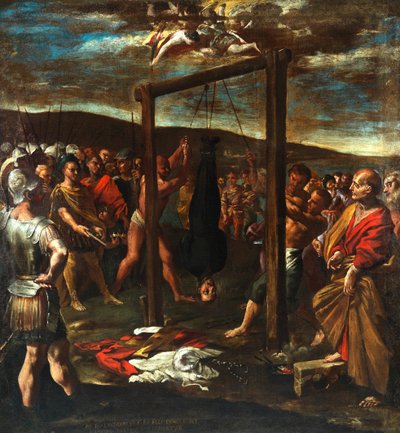 सेंट जोसेफ प्रेस्बिटेर की शहादत, सीए 1640-1645। द्वारा जियोवन्नी लानफ्रेंको