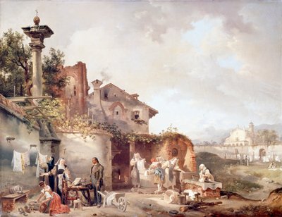 द लॉन्ड्री रूम ऑफ़ नन कॉन्वेंट, जियोवानी मिग्लिआरा (1785-1837) द्वारा, कैनवास पर तेल, 72x55,5 सेमी द्वारा जियोवन्नी मिग्लियारा