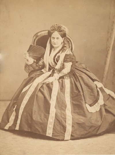[ला कॉमटेसी फैन के साथ बैठा], 1860। द्वारा जियोवानी मोरोट्टी