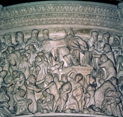 पल्पिट का विस्तार, 1302-10 संगमरमर द्वारा Giovanni Pisano