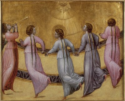 पांच नृत्य स्वर्गदूत, 1436 सीए द्वारा Giovanni di Paolo