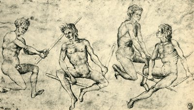 चार नग्न पुरुष, 15 वीं सदी के मध्य में, 1943। द्वारा जियोवानी डि पाओलो