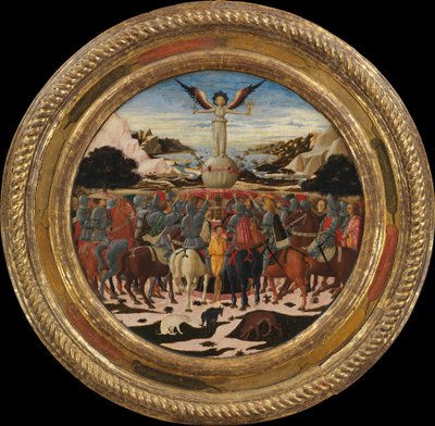ट्रायम्फ ऑफ फेम, लोरेंजो द बर्निंग ऑफ द मैग्निफिशिएंट, c.1449 (टेम्पा, सिल्वर, और हाउस रोड पर) द्वारा Giovanni di Ser Giovanni Scheggia
