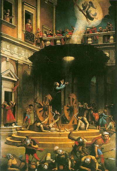 अलेक्जेंड्रिया के सेंट कैथरीन की शहादत, 1530-1540 द्वारा गिआलिआनो बुगियार्डिनी