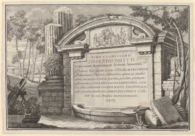 एक परिदृश्य में शास्त्रीय खंडहर: अग्रभाग द्वारा Giuliano Giampiccoli और Giovanni Battista Tiepolo