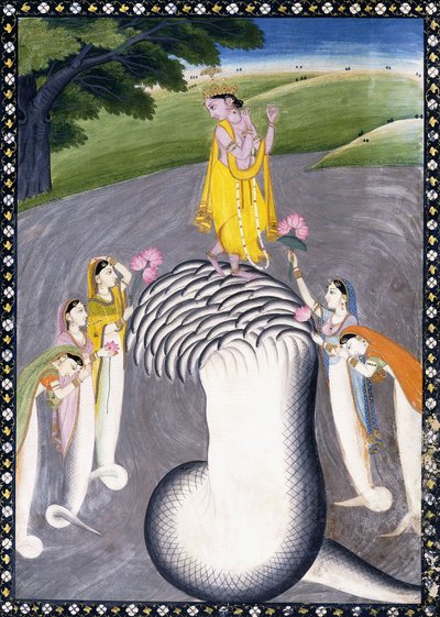 कृष्णा क्वैडिंग हाइड्रा हेडेड स्नेक, c.1790 द्वारा गिउलियो कार्लिनी